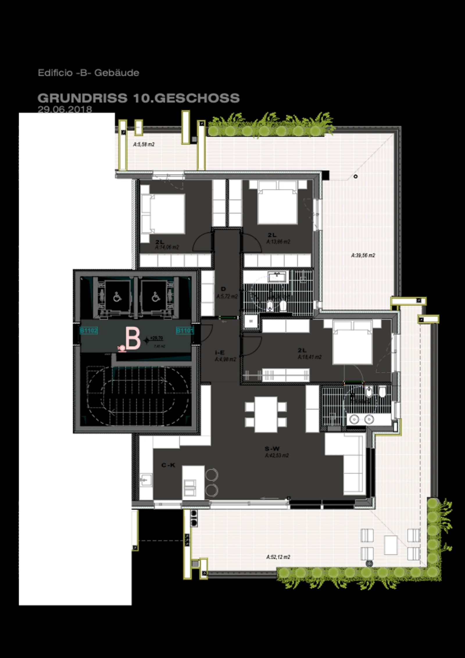 Grundriss 10. Geschoss