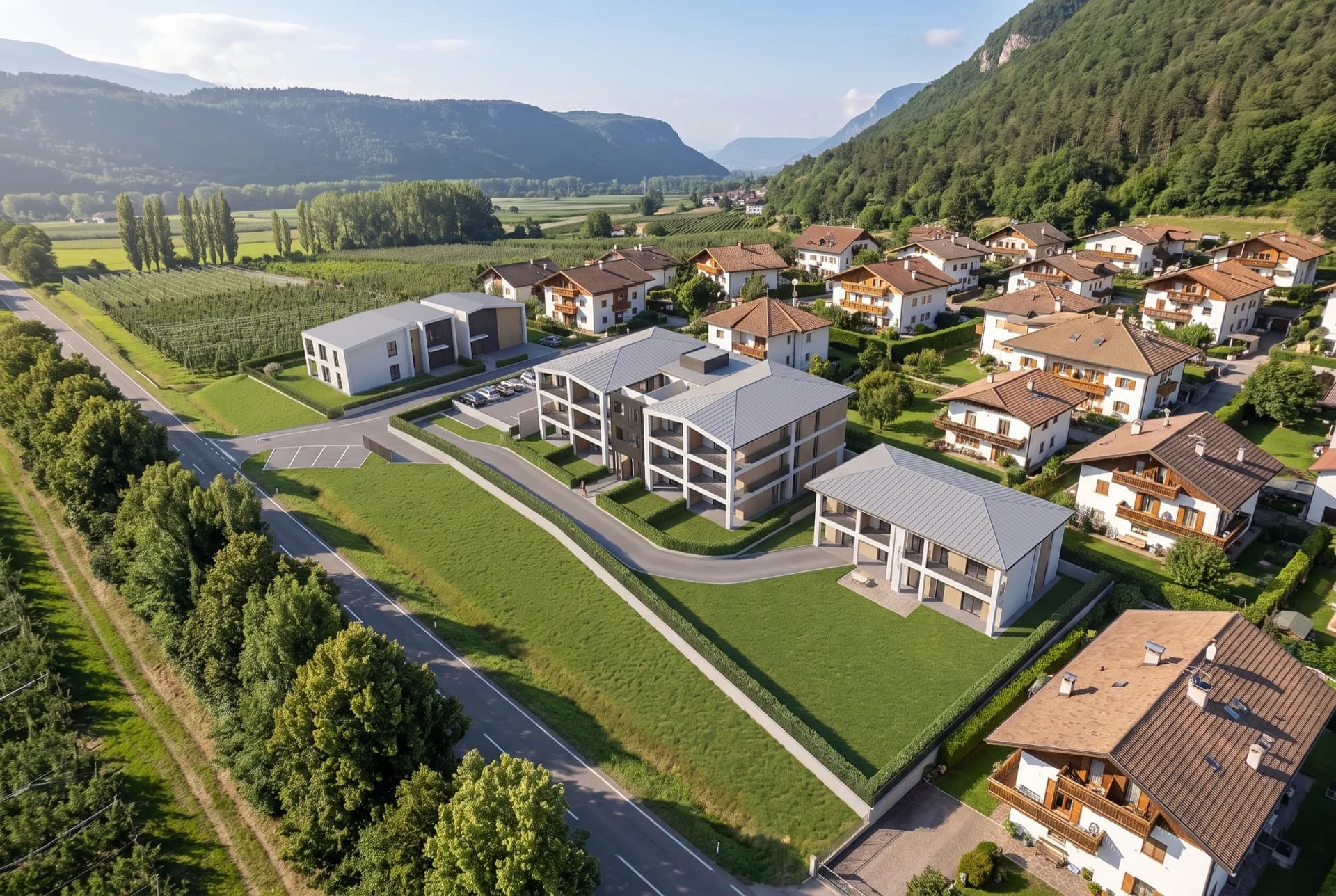 Residence Rosa in Laag bei Neumarkt, Ansicht der geplanten Wohnanlage